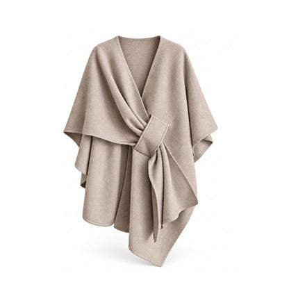 Elegant Pull-Through Fleece Shawl Wrap
