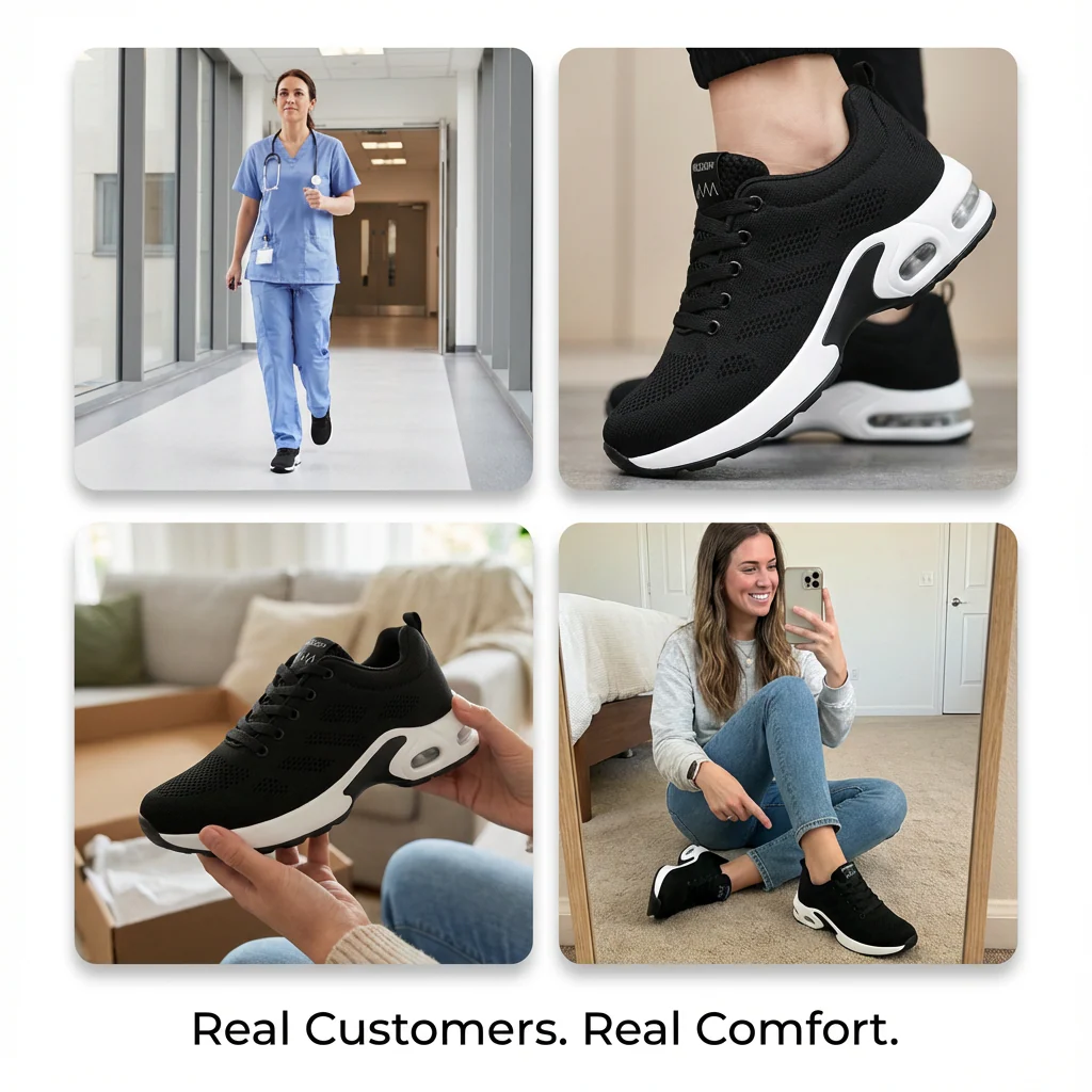 AuraHer™ Pro — 12-Hour Shift Shoes for All-Day Foot, Knee & Back Pain Relief
