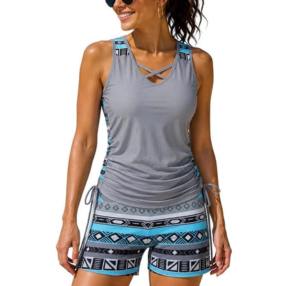 Women’s Tummy Control Tankini Swimsuit Set