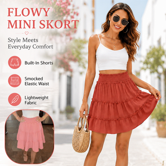 Flowy Ruffle Skort with Built-In Shorts