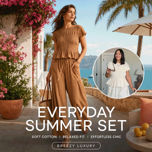 Relaxed Cotton Two-Piece Set
