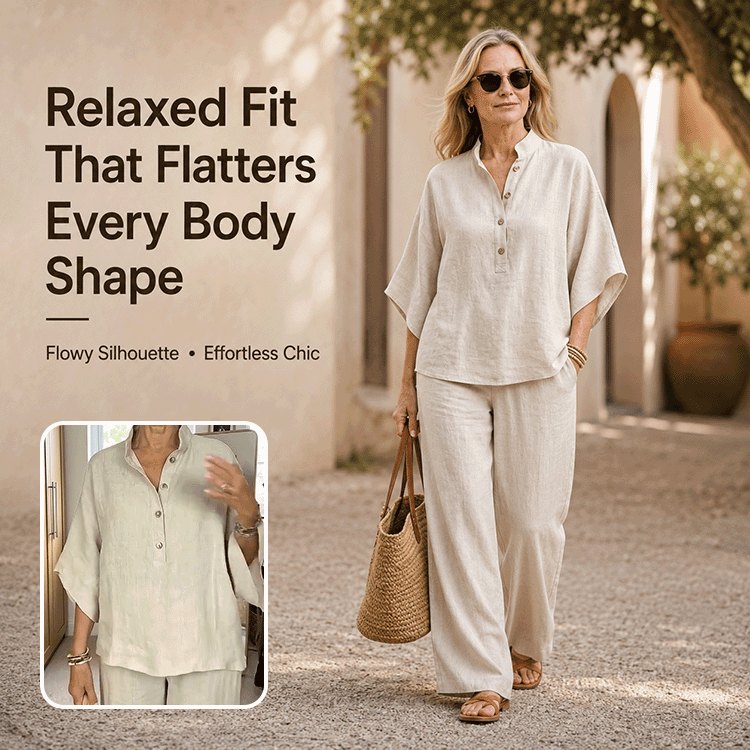 Cotton Linen Relaxed Two-Piece Set
