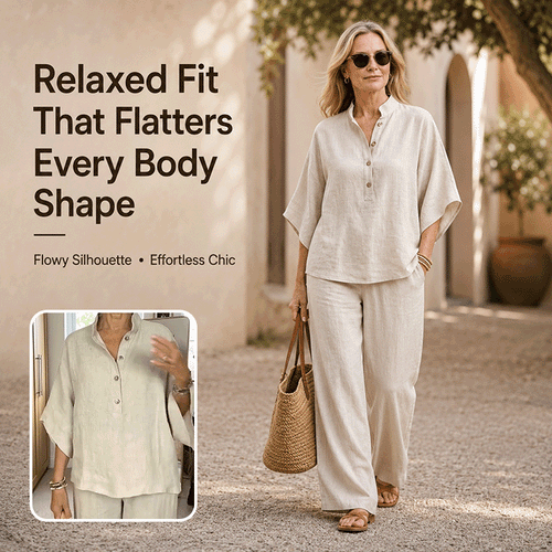Cotton Linen Relaxed Two-Piece Set