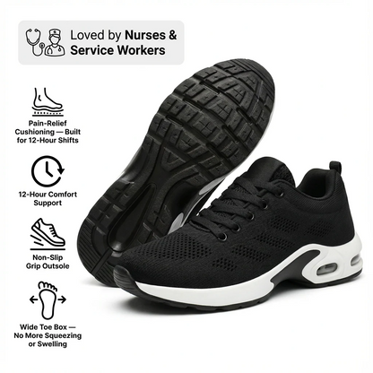 AuraHer™ Pro — 12-Hour Shift Shoes for All-Day Foot, Knee & Back Pain Relief