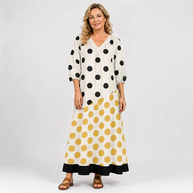 Relaxed V-Neck Floral Maxi Dress