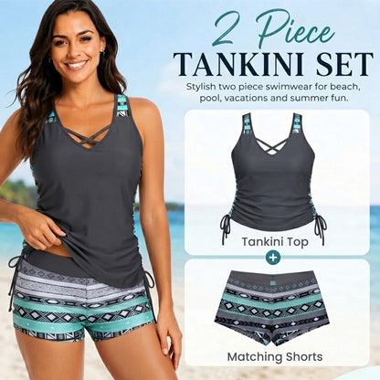 Women’s Tummy Control Tankini Swimsuit Set
