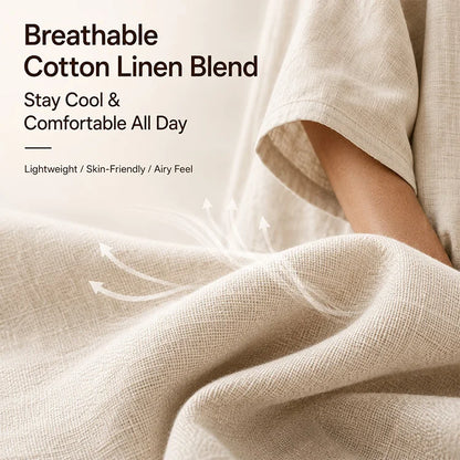 Cotton Linen Relaxed Two-Piece Set