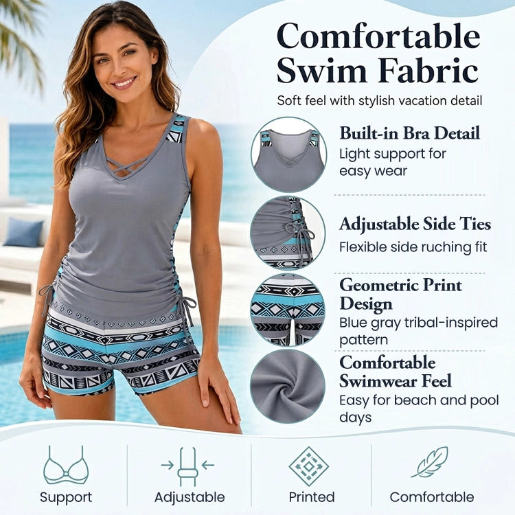 Women’s Tummy Control Tankini Swimsuit Set