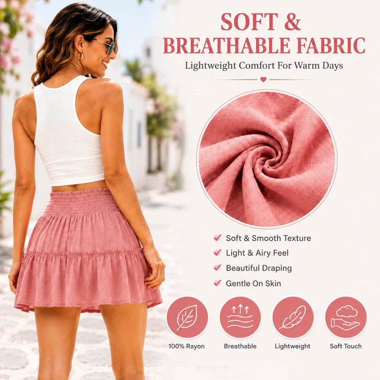 Flowy Ruffle Skort with Built-In Shorts