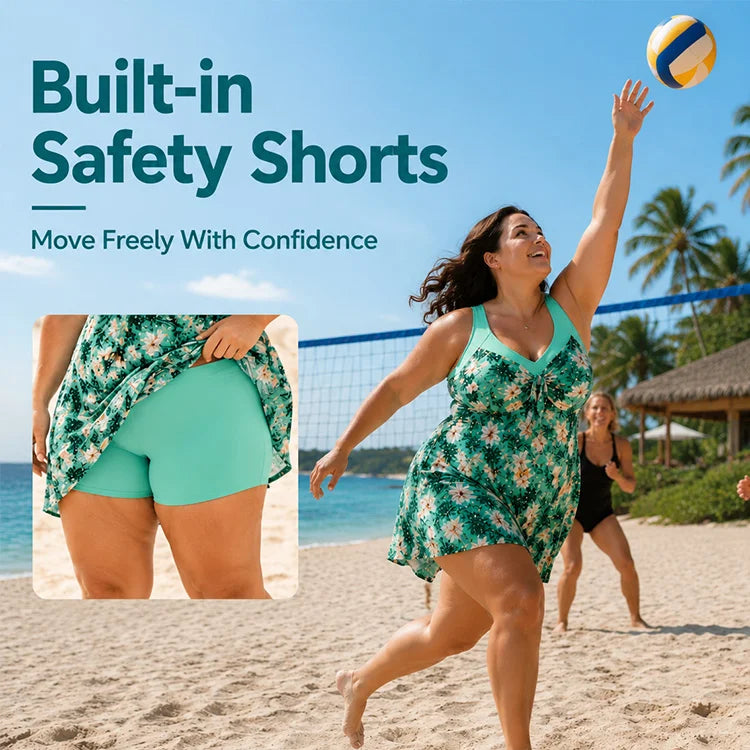 Floral Tummy-Control Swimdress