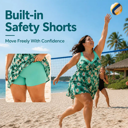 Floral Tummy-Control Swimdress