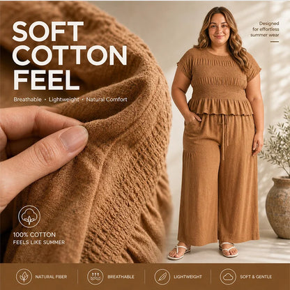 Relaxed Cotton Two-Piece Set