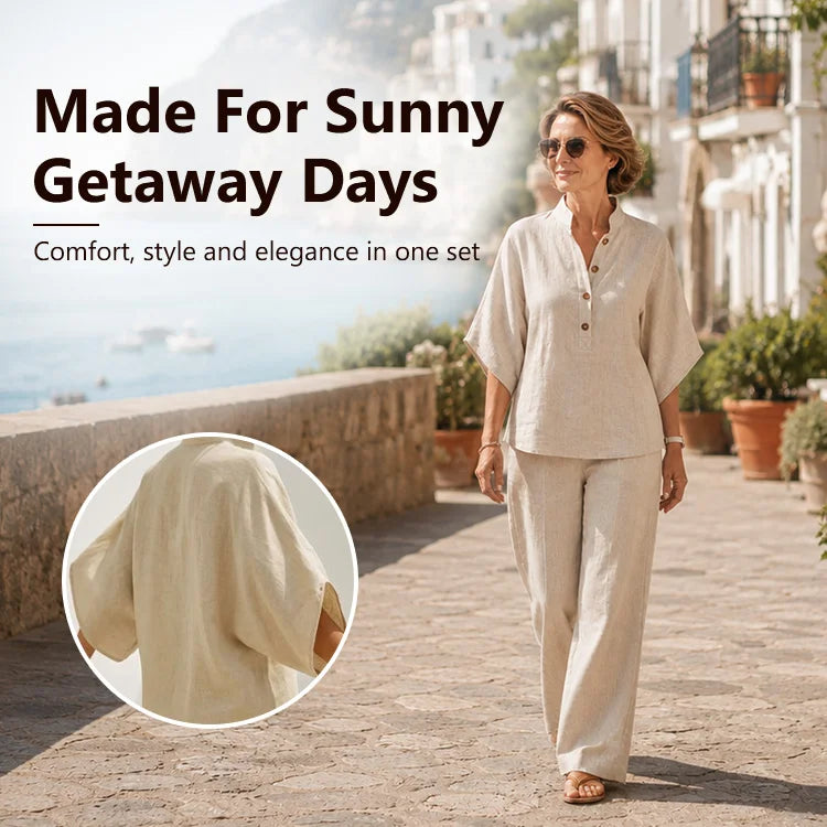 Cotton Linen Relaxed Two-Piece Set