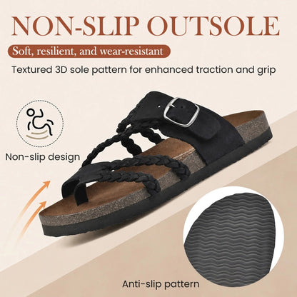 Braided Comfort Cork Sandals