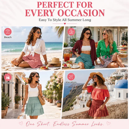 Flowy Ruffle Skort with Built-In Shorts