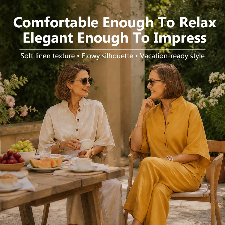 Cotton Linen Relaxed Two-Piece Set