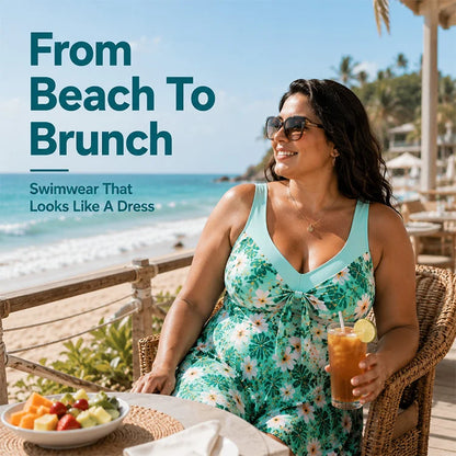 Floral Tummy-Control Swimdress