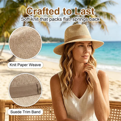 Packable Knit Fedora Hat