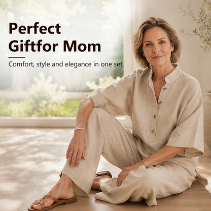 Cotton Linen Relaxed Two-Piece Set