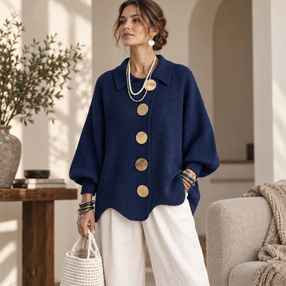 Oversized Statement Button Cardigan