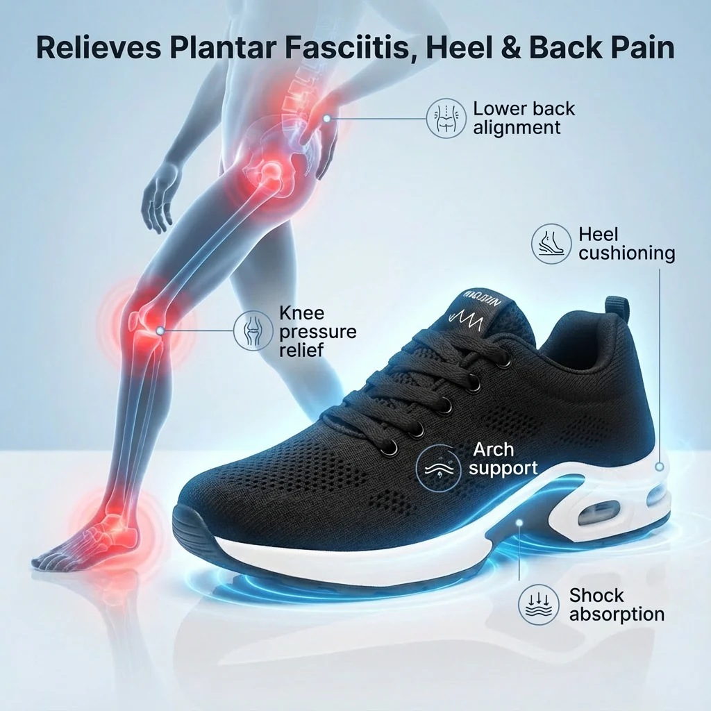 AuraHer™ Pro — 12-Hour Shift Shoes for All-Day Foot, Knee & Back Pain Relief