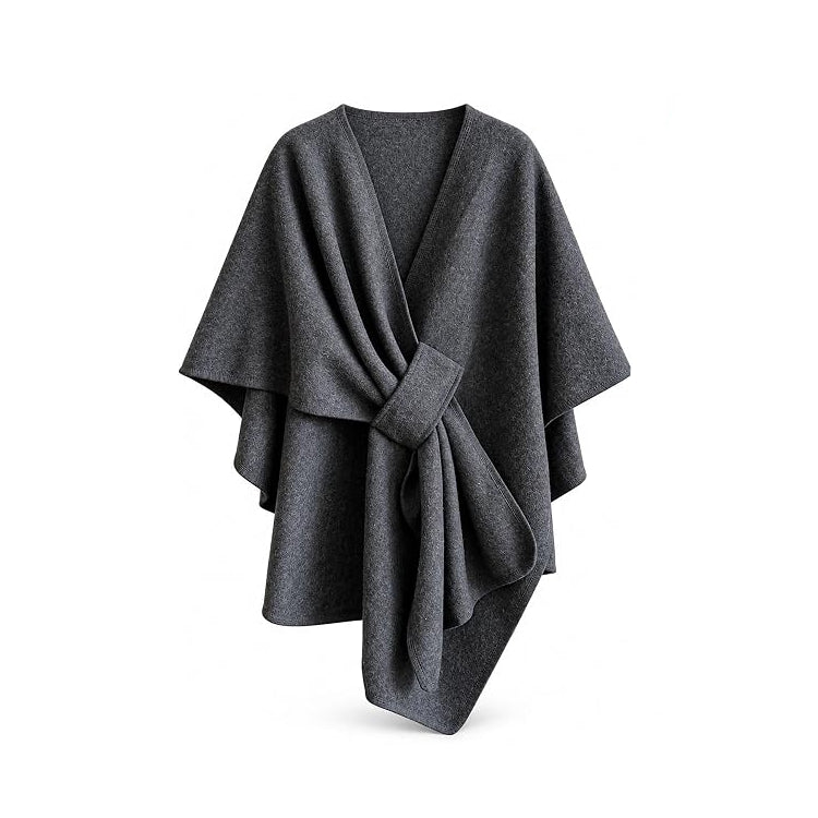Elegant Pull-Through Fleece Shawl Wrap