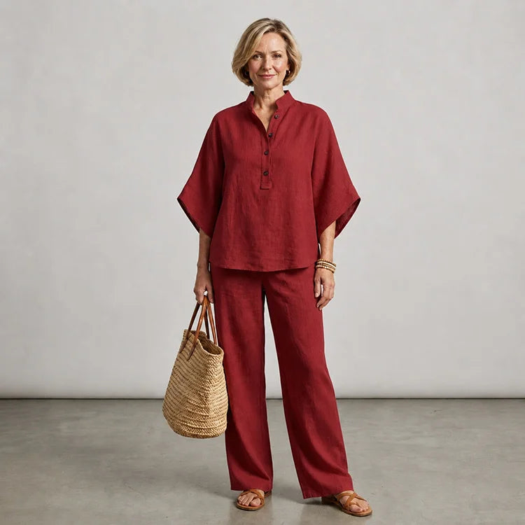 Cotton Linen Relaxed Two-Piece Set
