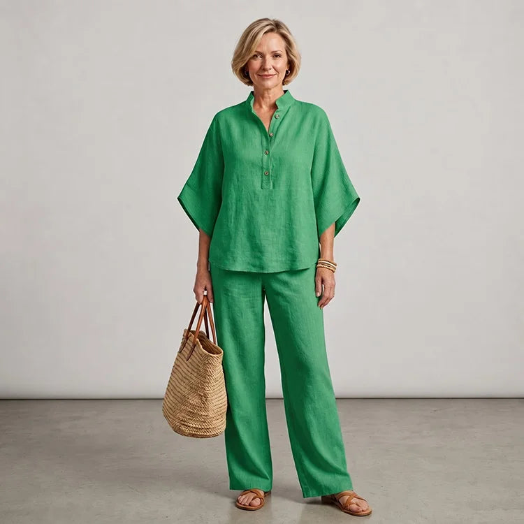 Cotton Linen Relaxed Two-Piece Set