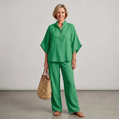 Cotton Linen Relaxed Two-Piece Set