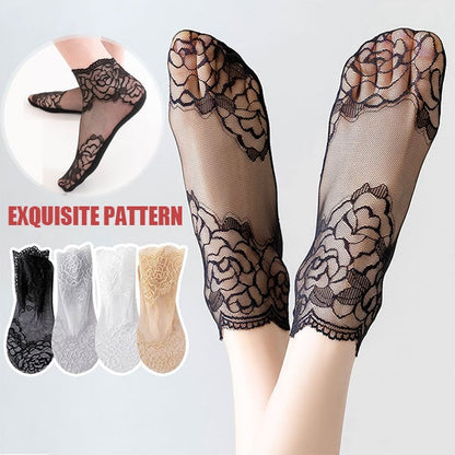 Graceful Lace Socks for Ladies – Soft, Stretchy & Age-Friendly Elegance