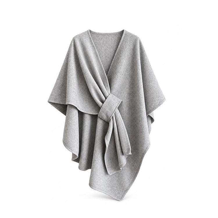 Elegant Pull-Through Fleece Shawl Wrap