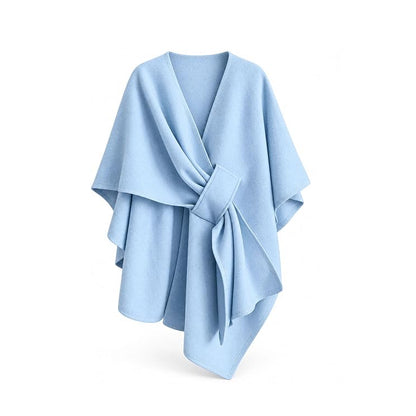 Elegant Pull-Through Fleece Shawl Wrap