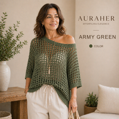 Breezy Hollow-Out Knit Top — Lightweight, Flowy & Effortlessly Stylish