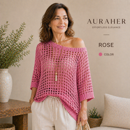 Breezy Hollow-Out Knit Top — Lightweight, Flowy & Effortlessly Stylish