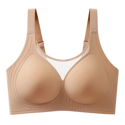Plus-Size Wire-Free Lace Bra - Full Coverage & Support