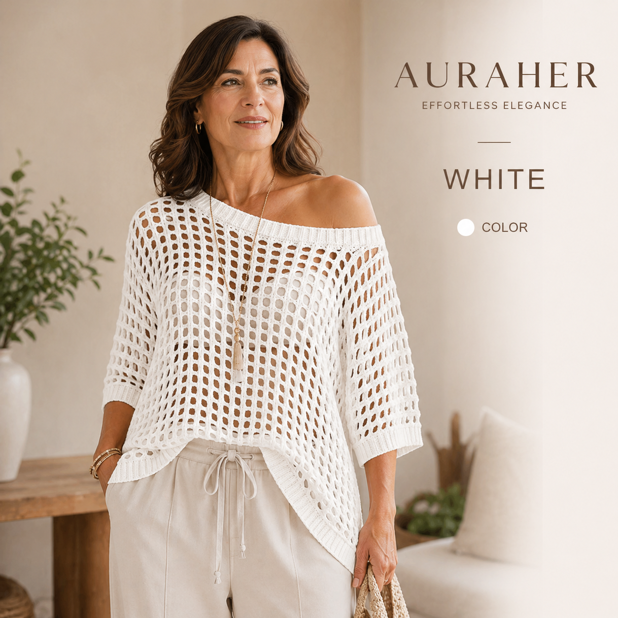 Breezy Hollow-Out Knit Top — Lightweight, Flowy & Effortlessly Stylish