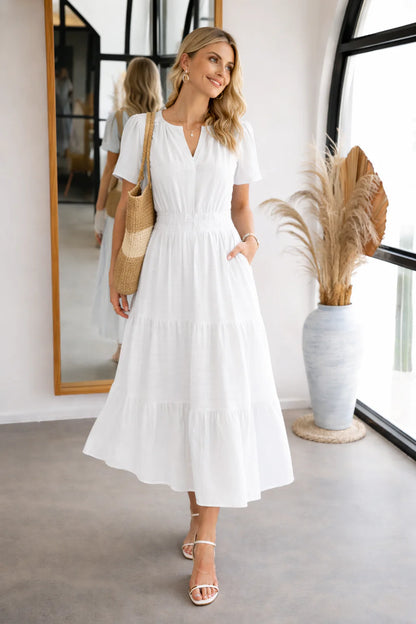 Women’s Summer V-Neck Midi Dress