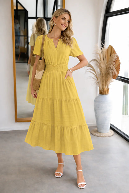 Women’s Summer V-Neck Midi Dress