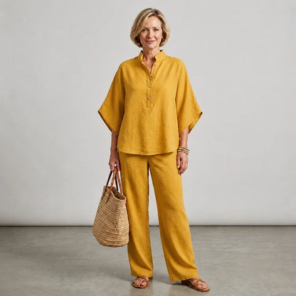 Cotton Linen Relaxed Two-Piece Set