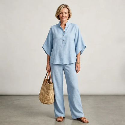 Cotton Linen Relaxed Two-Piece Set