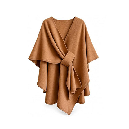 Elegant Pull-Through Fleece Shawl Wrap