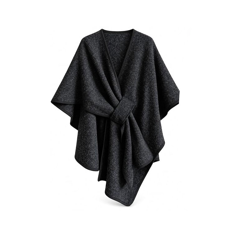 Elegant Pull-Through Fleece Shawl Wrap