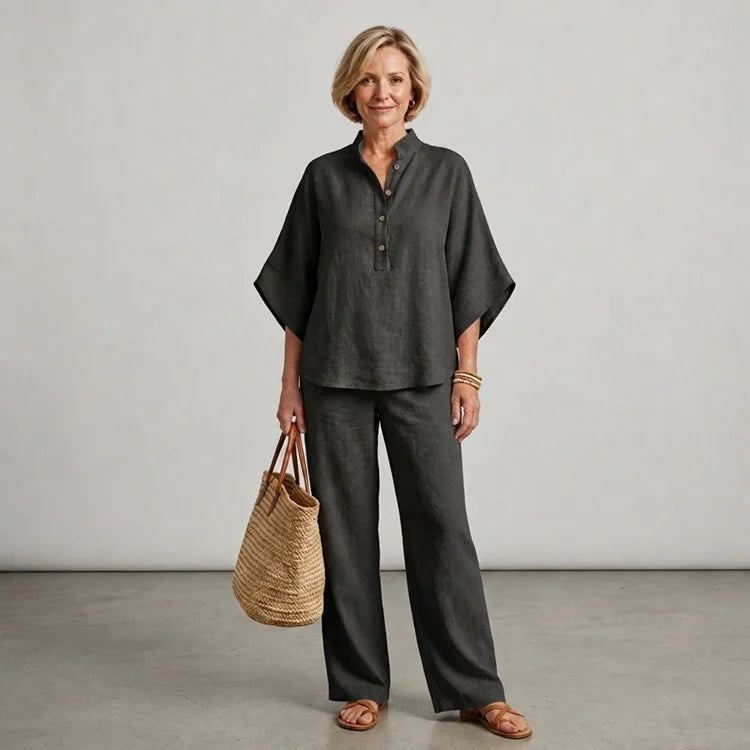 Cotton Linen Relaxed Two-Piece Set