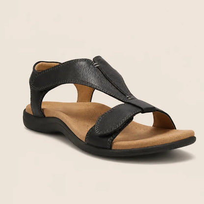 Cushioned Arch Support Leather Sandals