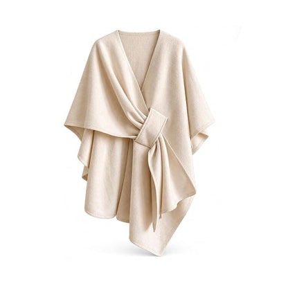 Elegant Pull-Through Fleece Shawl Wrap