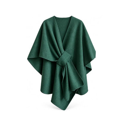 Elegant Pull-Through Fleece Shawl Wrap