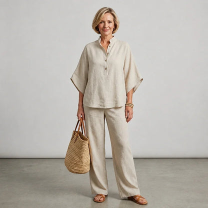 Cotton Linen Relaxed Two-Piece Set