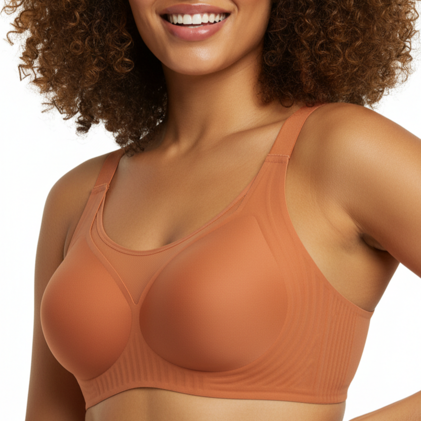 Plus-Size Wire-Free Lace Bra - Full Coverage & Support