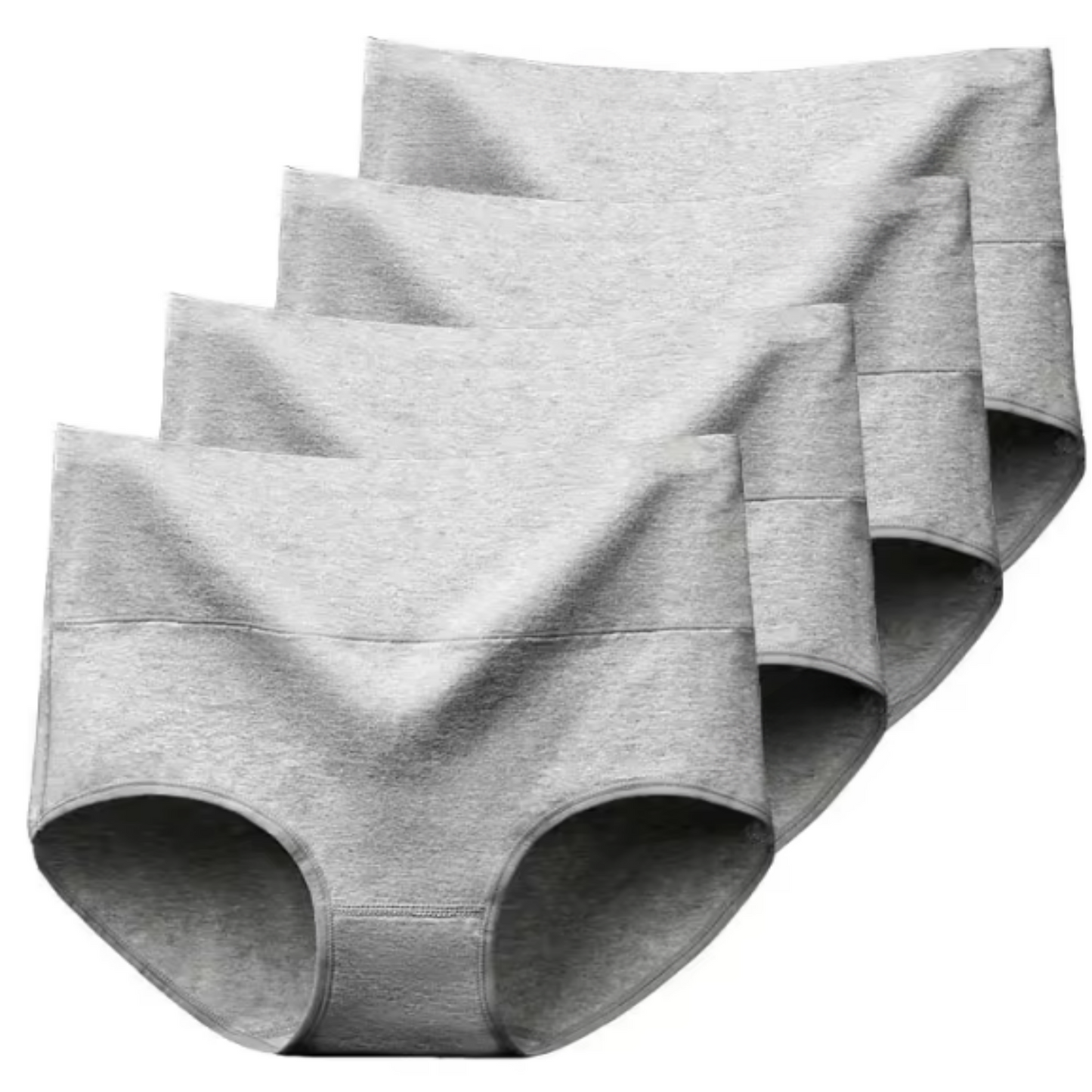 Cotton High-Waist Briefs - 4-Pack Multicolor Set