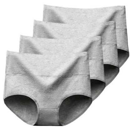 Cotton High-Waist Briefs - 4-Pack Multicolor Set